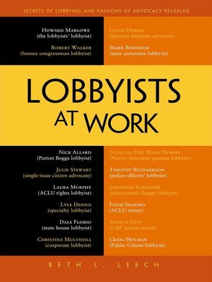 cover image of Lobbyists at Work
